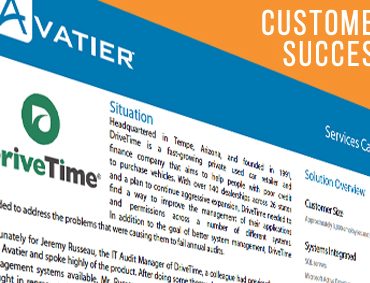 DriveTime Automates Between 40-45% of the Help Desk Tickets Each Month With Avatier Identity Anywhere
