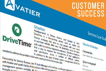 DriveTime Automates Between 40-45% of the Help Desk Tickets Each Month With Avatier Identity Anywhere